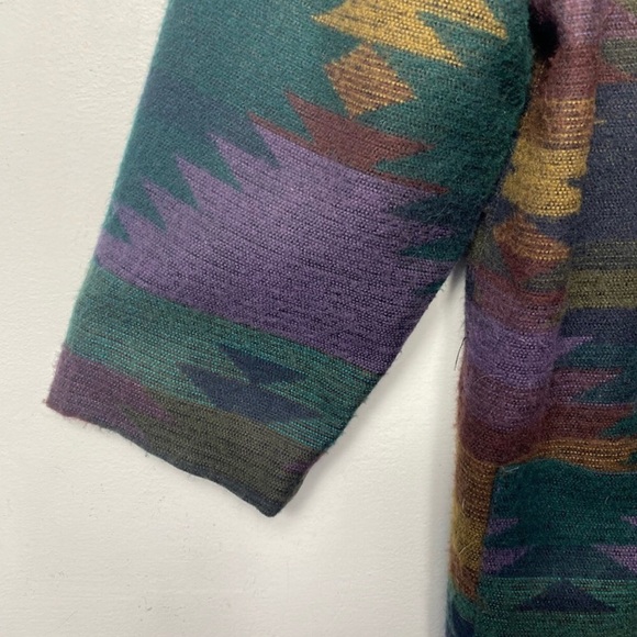 Vintage 90s Southwestern Aztec Blazer Semi-Structured Small - Picture 10 of 14
